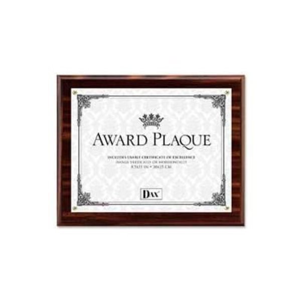 Burns Group Dax¬Æ Award Plaque, Wall Mountable, Horizontal/Vertical, 11" x 8-1/2", Wood, Walnut N15818T